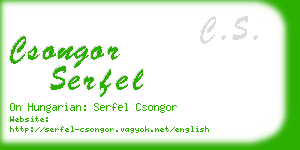 csongor serfel business card